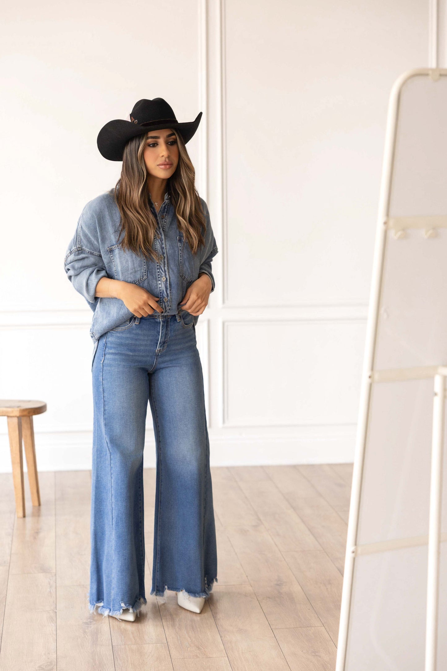 High-Waisted Wide-Leg Jeans