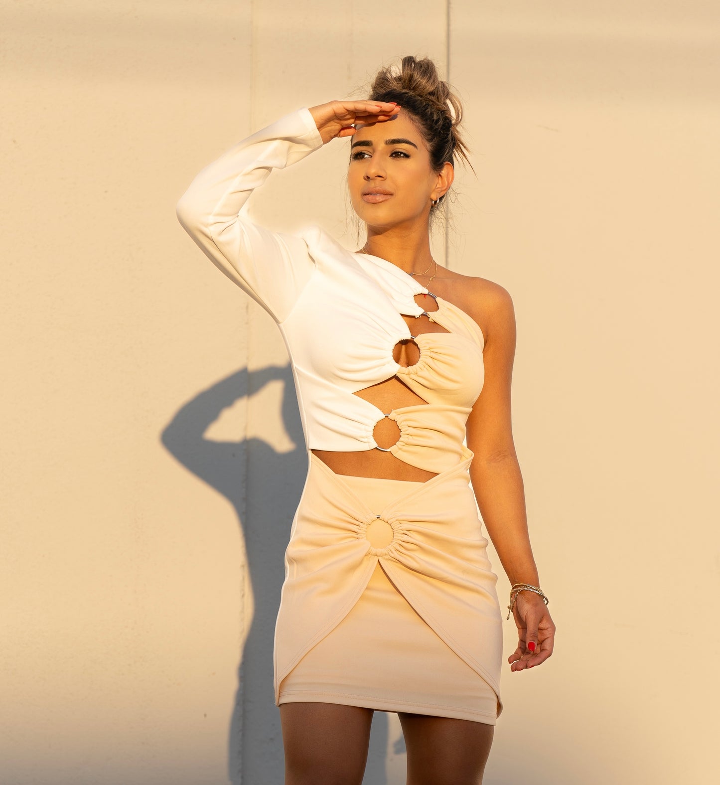 TWO TONE O-RING DRESS