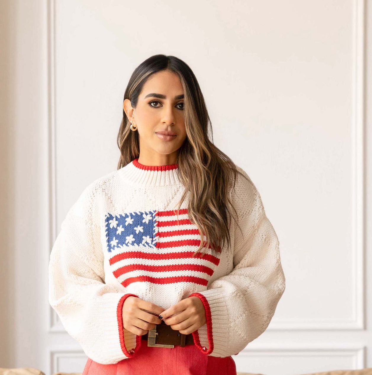 American Flag Knit Sweater