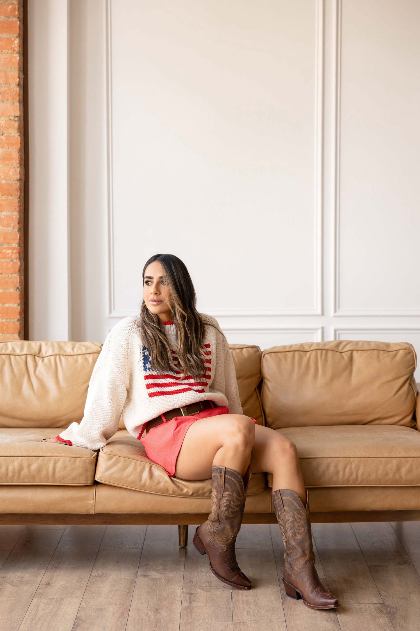 American Flag Knit Sweater