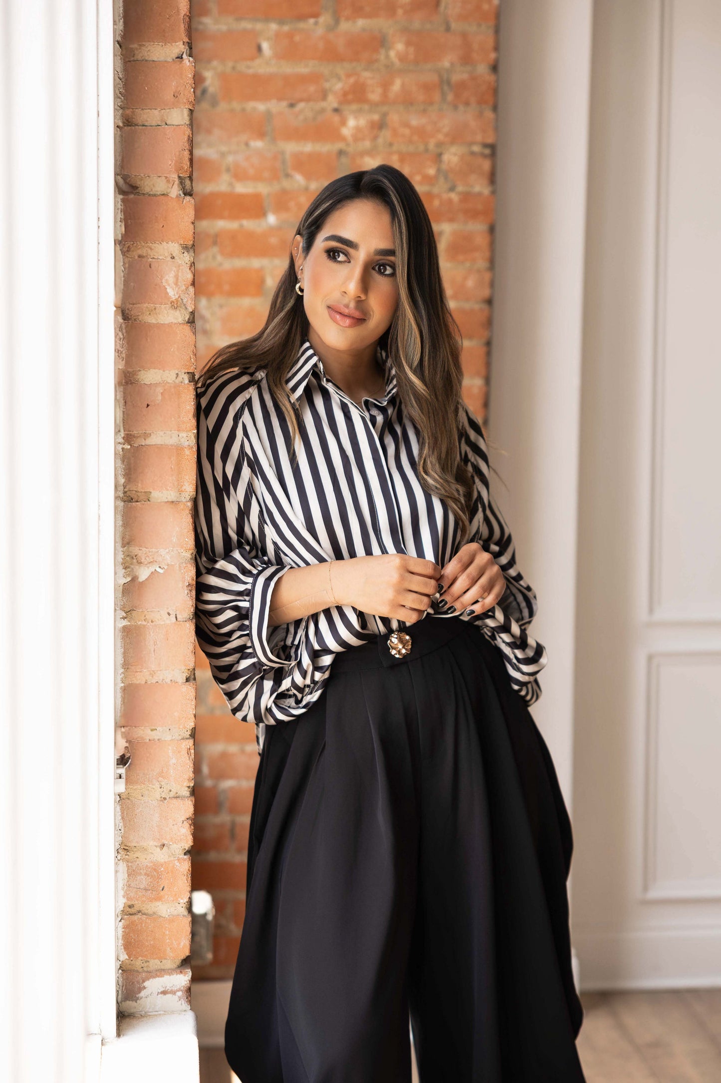 Oversized Striped Blouse