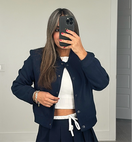 NAVY BOMBER JACKET