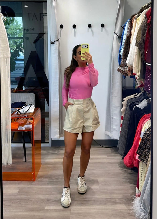 KAKI DENIM SHORT