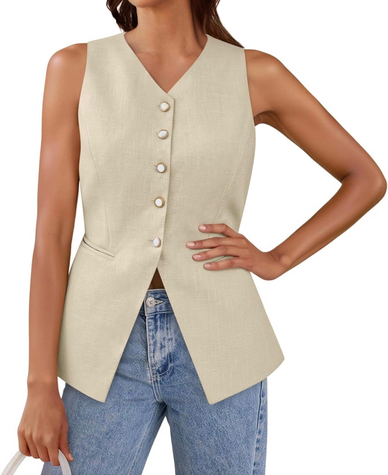 PAOLA VEST IN NUDE