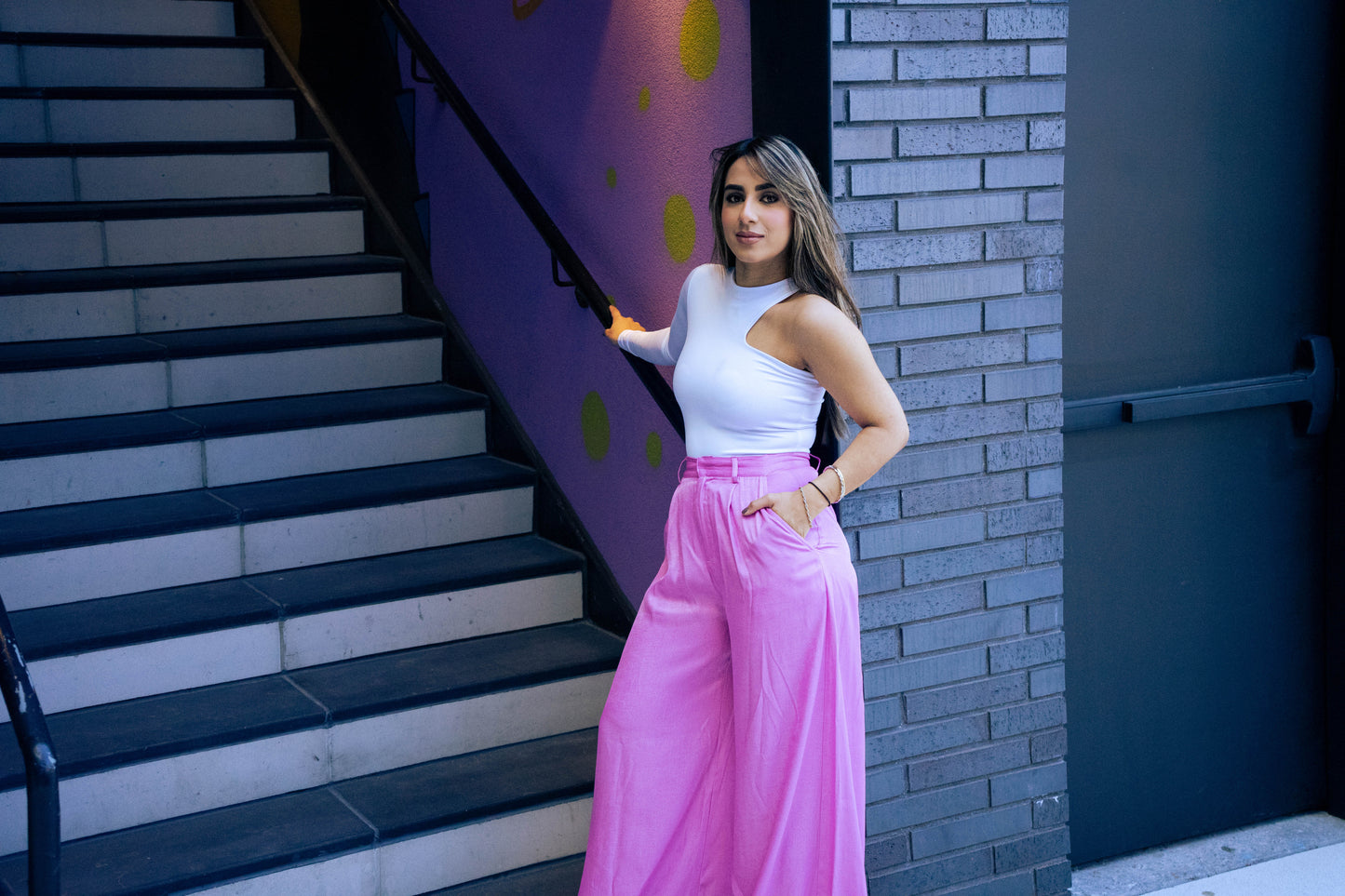 PINK PALAZZO PANT