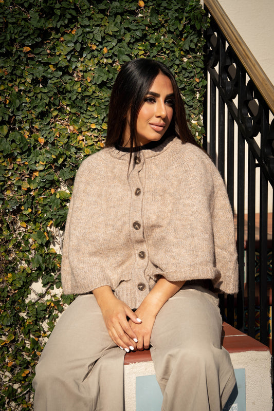 SWEATER CAPE CARDIGAN
