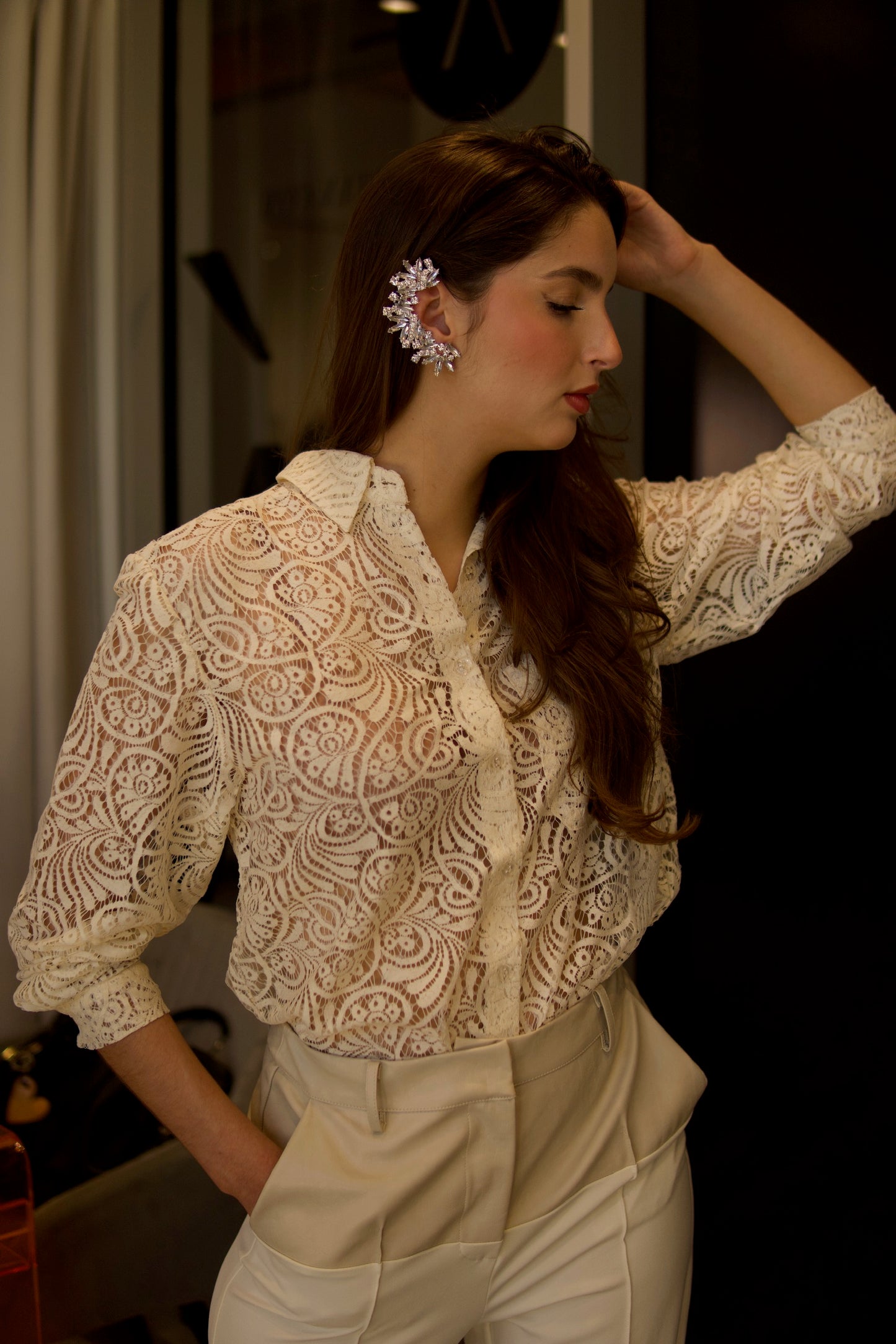 SABRINA LACE BLOUSE