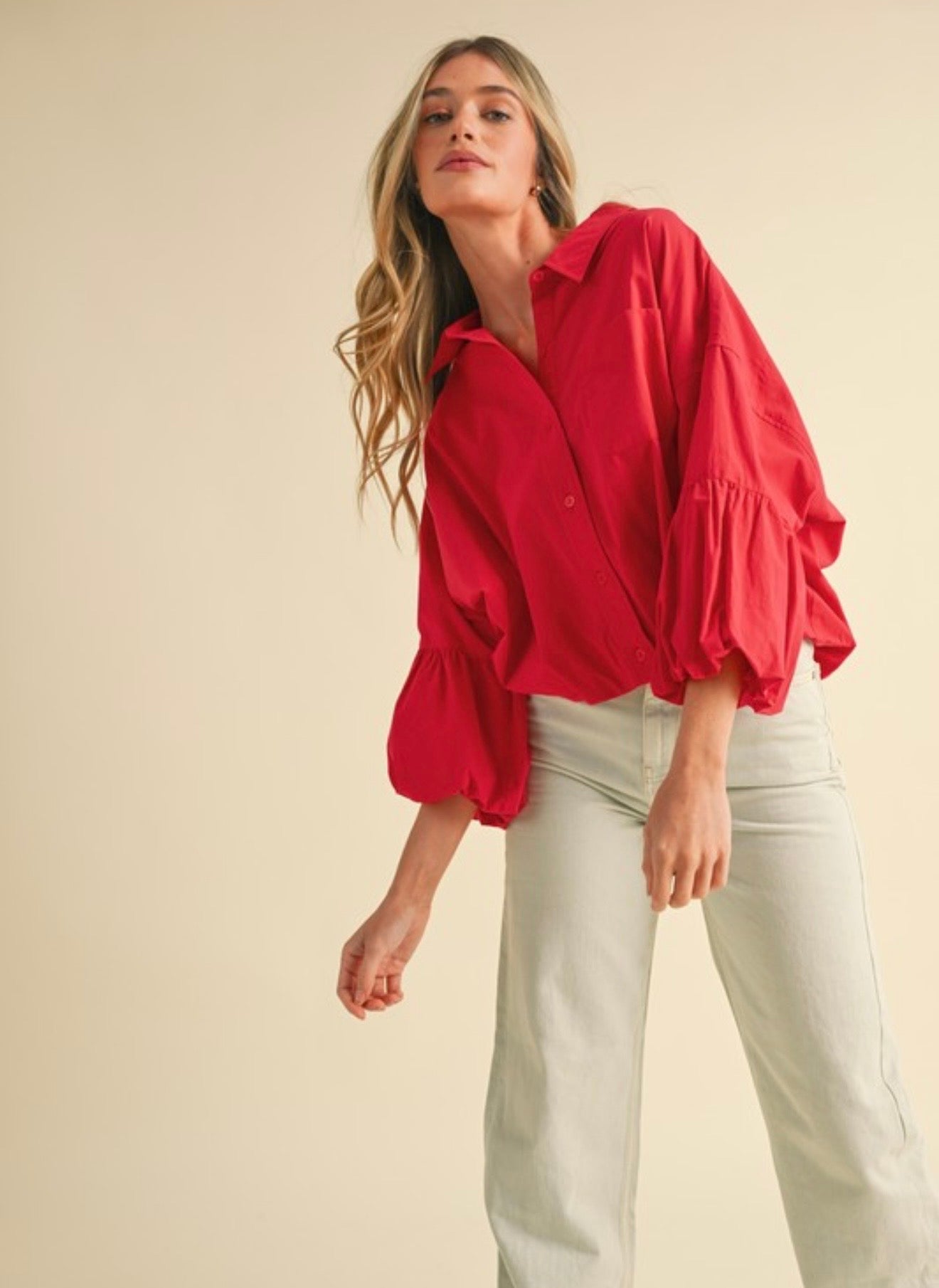 BERRY RED BLOUSE