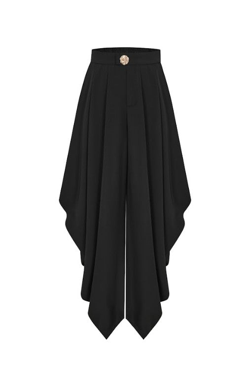 Asymmetrical Harem Pants – Black