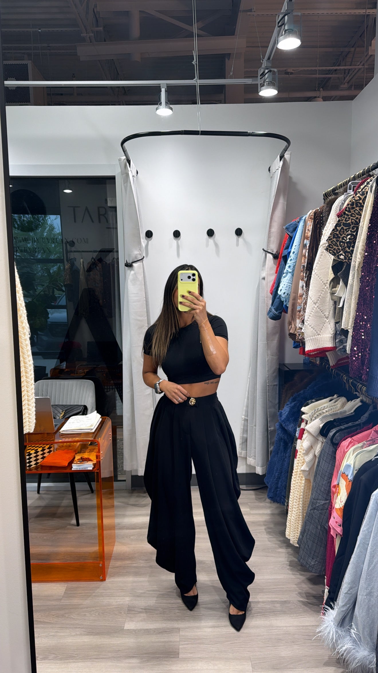 Asymmetrical Harem Pants – Black