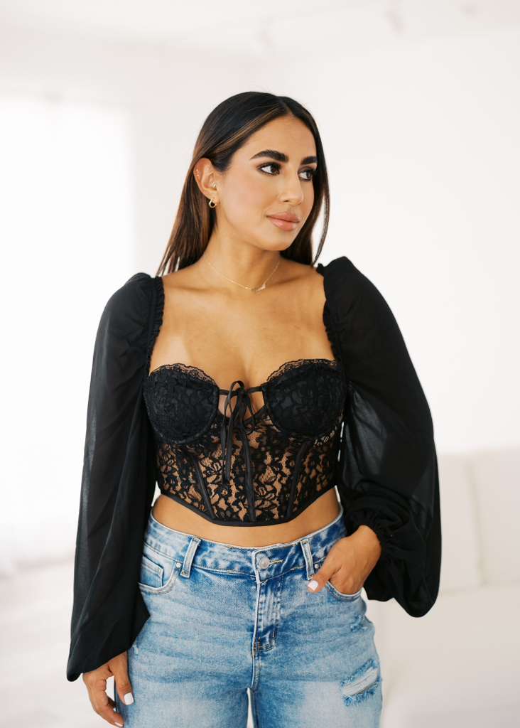 LACE CORSET TOP