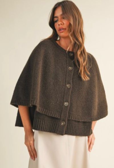 SWEATER CAPE CARDIGAN